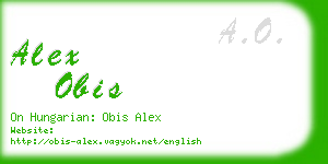 alex obis business card